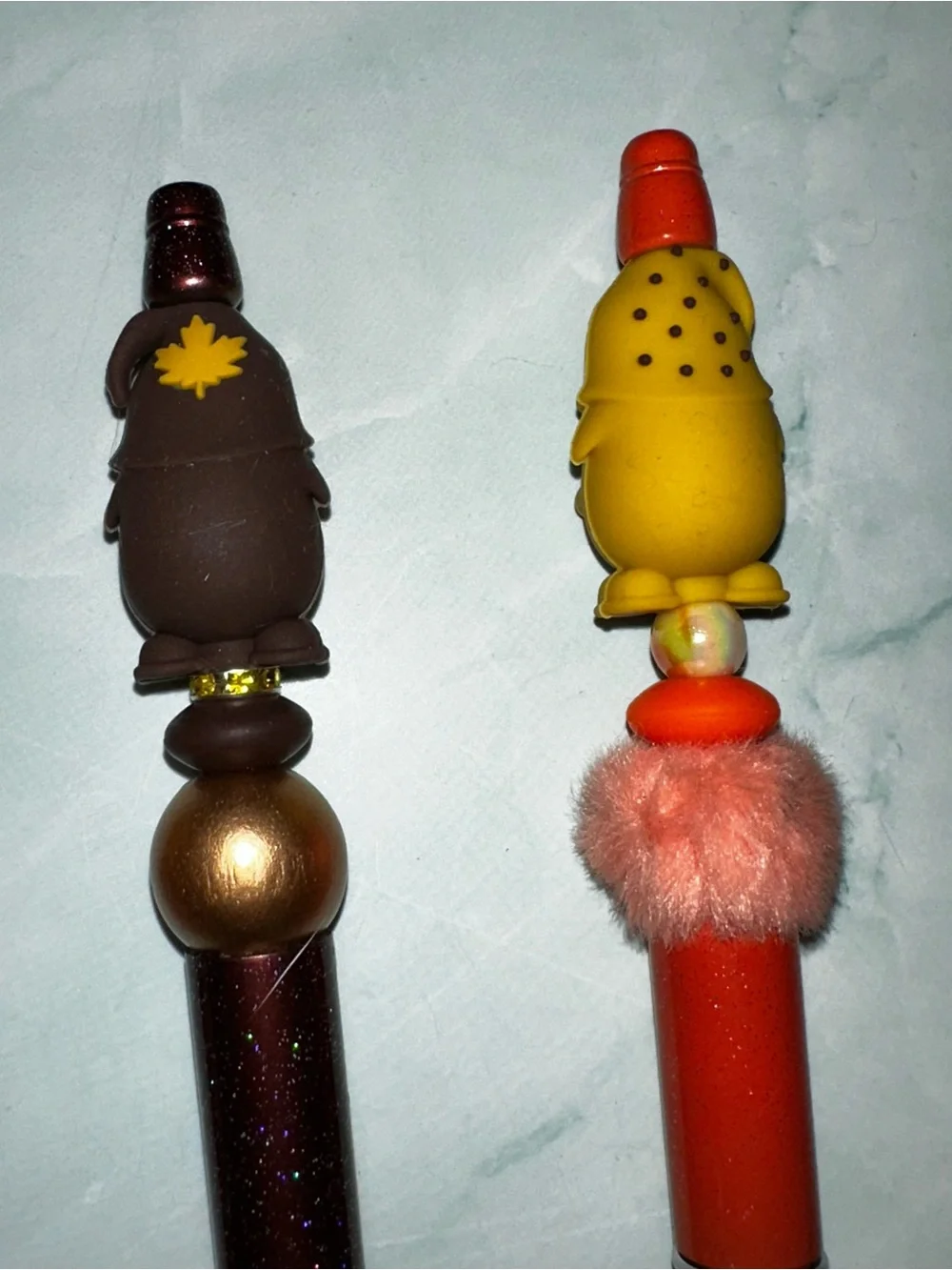 Fall Harvest Gnome Pen Set - Orange, Brown, Gold